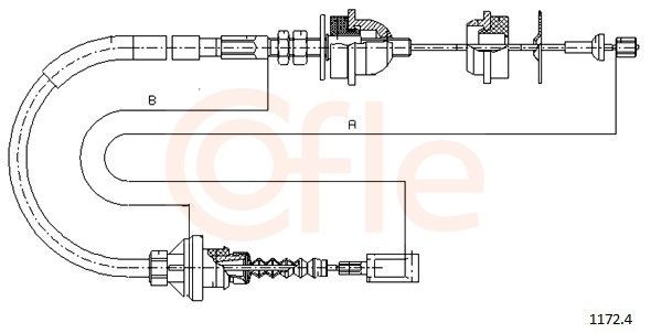COFLE Tross, sidurikasutus 1172.4 hind Siduritross Citroën 244, Z_ 1172.4 COFLE