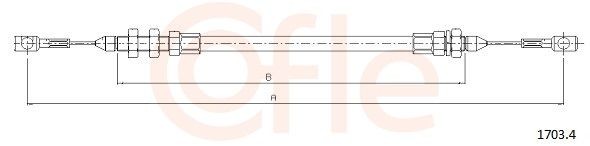 Cavo acceleratore COFLE 1703.4 92.1703.4 COFLE 1703.4 Filo acceleratore Hyundai i10 2017