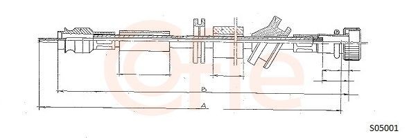 COFLE Άξονας ταχύμετρου S05001 COFLE S05001 Άξονας ταχύμετρου Toyota LAND CRUISER γνήσια