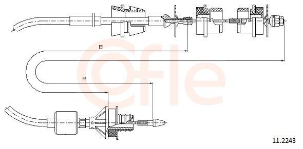 COFLE Koppelingskabel 11.2243 COFLE 11.2243 Koppelingskabel Citroen Xantia X1 goedkoop
