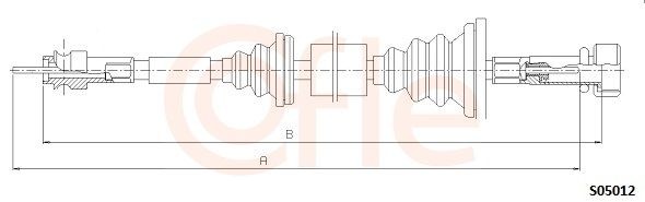 COFLE Hriadeľ tachometra S05012 S05012 Lanko tachometra MERCEDES-BENZ Trieda C COFLE