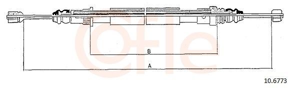COFLE Handremkabel 10.6773 COFLE 10.6773 Remkabel Renault R21 B48 prijs