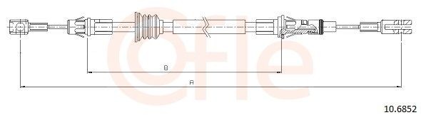 COFLE Handbremsseil 10.6852 10.6852 COFLE Renault Master II Bus Handbremsseil kaufen