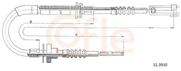 COFLE Koblingskabel 11.3910 COFLE 11.3910 originale Koblingskabel CHEVROLET CRUZE pris