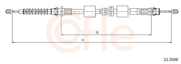 COFLE Cabo de aço, travão de estacionamento 11.5508 COFLE 11.5508 originais Cabo do freio de mão Ford Mondeo GBP custo