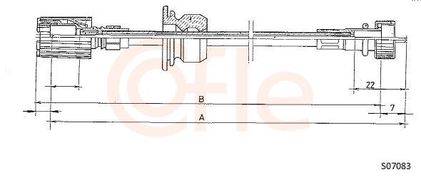 COFLE Bicha de velocímetro S07083 S07083 Cabo do velocímetro COFLE FIAT ULYSSE