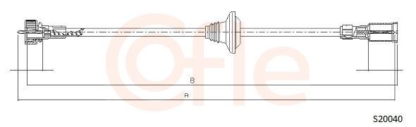 Speedometer cable COFLE S20040 COFLE S20040 Speedometer cable Opel TIGRA 1999