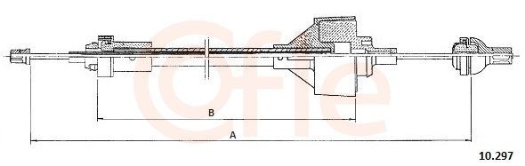 COFLE Kopplingsvajer 10.297 10.297 COFLE kopplingswire VOLVO 740