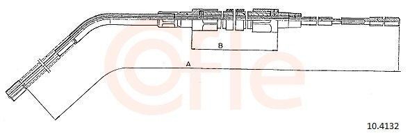 COFLE Tross, seisupidur 10.4132 COFLE 10.4132 Käsijarru vaijeri BMW E36 Cabrio odav