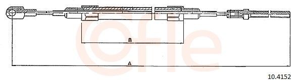 COFLE Trose, Stāvbremžu sistēma 10.4152 COFLE 10.4152 orģinālās Rokas bremzes trose BMW E34 Touring cena