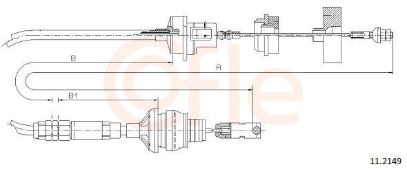 COFLE Clutch Cable 11.2149 11.2149 COFLE clutch cable for HYUNDAI GETZ