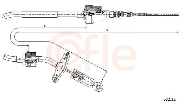 Clutchkabel COFLE 632.12 COFLE 632.12 Clutchwire FIAT PALIO 2018