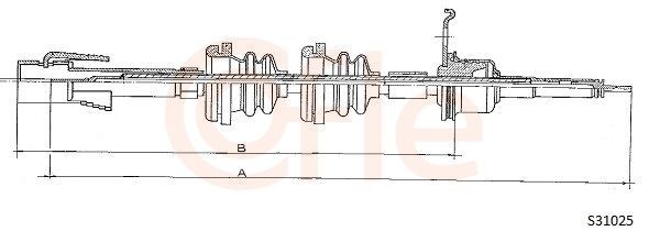 COFLE Hastighetsmätarwire S31025 S31025 COFLE hastighetsmätarvajer Alfa Romeo 33