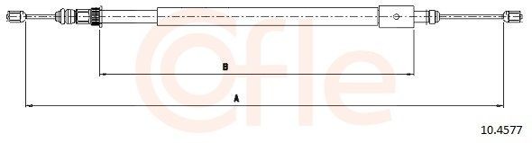 COFLE Cabo de aço, travão de estacionamento 10.4577 COFLE 10.4577 Cabo do freio de mão Citroen Xsara Carrinha a um preço acessível