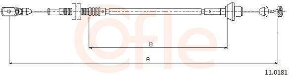 COFLE Ντίζα γκαζιού, σύστ. ψεκασμού πετρελαίου 11.0181 COFLE 11.0181 Ντίζα γκαζιού Mini Hatchback φθηνά