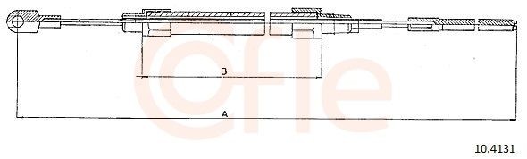 COFLE Tross, seisupidur 10.4131 COFLE 10.4131 Käsijarruvaijeri BMW E36 Cabrio originaal hind