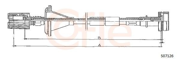 COFLE Hriadeľ tachometra S07126 Lanko tachometra COFLE Peugeot 5008 S07126