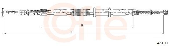 COFLE Hand brake cable 461.11 461.11 COFLE parking brake kit for ALFA ROMEO