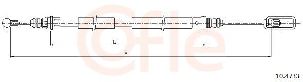 COFLE Hand brake cable 10.4733 10.4733 COFLE handbrake cable LANCIA THEMA
