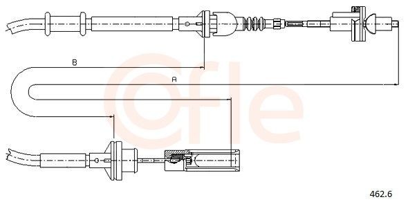 Lanko ovládania spojky COFLE 462.6 COFLE 462.6: Spojkové lanko Fiat BRAVO 2008