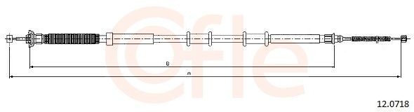 COFLE Hand brake cable 12.0718 Fiat 199 Handbrake cable 12.0718 COFLE