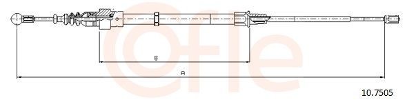 COFLE Handbremsseil 10.7505 Bremszug COFLE KB 10.7505 günstig