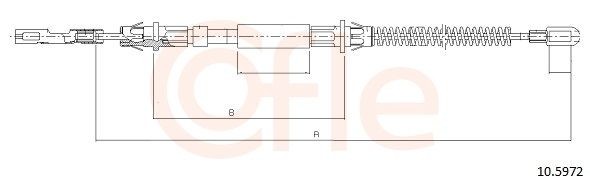 COFLE Handbromsvajer 10.5972 10.5972 COFLE handbroms CHEVROLET CORVETTE