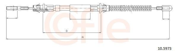 COFLE Håndbremsekabel 10.5973 Parkeringsbremse COFLE Opel OMEGA 10.5973