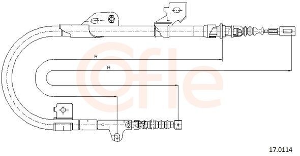 COFLE Tross, seisupidur 17.0114 17.0114 Käsijarru vaijeri COFLE IVECO Daily