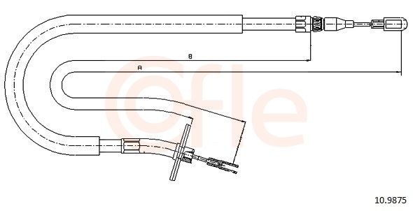 COFLE Tross, seisupidur 10.9875 COFLE 10.9875 Käsijarruvaijeri Mercedes Sprinter 906 Avatava Veoauto hind