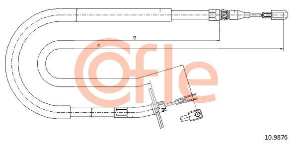 COFLE Trose, Stāvbremžu sistēma 10.9876 COFLE 10.9876 Rokas bremzes trose VW LT 46 Van cena