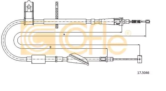 COFLE Trose, Stāvbremžu sistēma 17.5046 COFLE 17.5046 Rokas bremzes trose Subaru cena orģinālās
