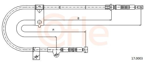 COFLE Tross, seisupidur 17.0003 COFLE 17.0003 Käsipidur Nissan Micra k11 originaal hind