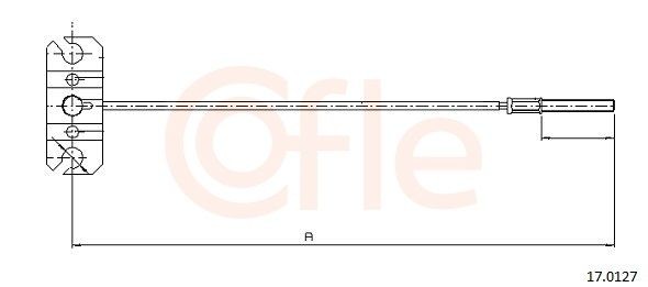 COFLE Ντίζα, φρένο ακινητοποίησης 17.0127 Χειρόφρενο Nissan WP12 17.0127 COFLE