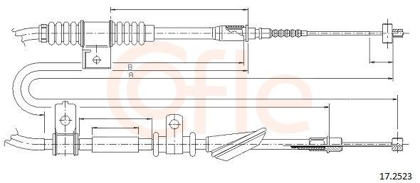 COFLE Handbromsvajer 17.2523 Byta Handbromsvajer HYUNDAI COUPE pris COFLE 17.2523