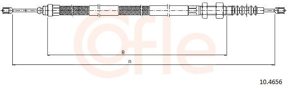 COFLE Handbromsvajer 10.4656 COFLE 10.4656 handbromswire Citroen Xantia X2 pris