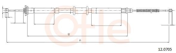 COFLE Handbromsvajer 12.0705 COFLE 12.0705 Handbromsvajer Lancia Musa 350 original