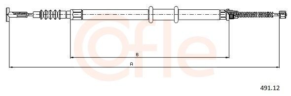 COFLE Żażné lanko parkovacej brzdy 491.12 Ručná brzda COFLE 3200 491.12 lacné