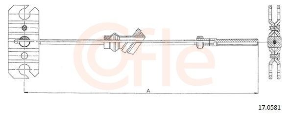 COFLE Vaijeri, seisontajarru 17.0581 COFLE 17.0581 Mazda 626 GD käsijarru vaihto hinta