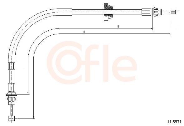 COFLE Żażné lanko parkovacej brzdy 11.5571 Parkovacia brzda COFLE TOURNEO CONNECT 11.5571 lacné