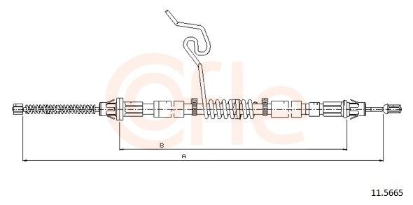 COFLE Tautrekk, håndbremse 11.5665 11.5665 Håndbrekk COFLE FORD TRANSIT