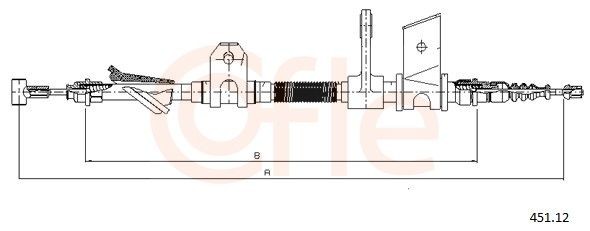 COFLE Cabo de aço, travão de estacionamento 451.12 COFLE 451.12 Cabo do freio de mão Alfa Romeo 166 936 a um preço acessível
