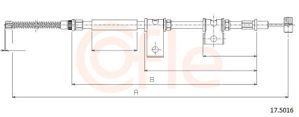 COFLE Żażné lanko parkovacej brzdy 17.5016 17.5016 Lanko ručnej brzdy SUZUKI GRAND VITARA COFLE