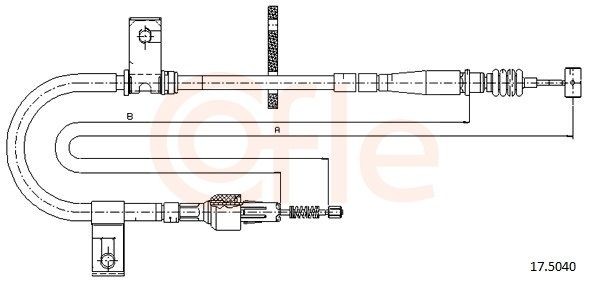 COFLE Cavo freno a mano 17.5040 17.5040 costo Cavo freno a mano COFLE SUZUKI GRAND VITARA