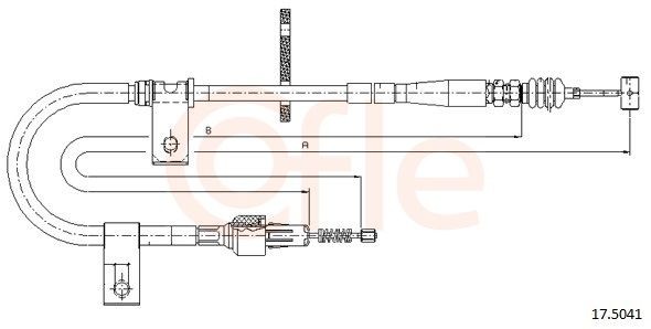 COFLE Handbromsvajer 17.5041 Handbromswire Suzuki HA12, HA23 17.5041 COFLE