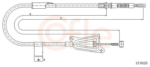 Håndbremsekabel COFLE 17.0125 COFLE 17.0125: Håndbremsen Nissan ALMERA 2014