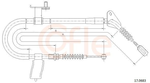 COFLE Handbromsvajer 17.0683 COFLE 17.0683 Handbromsvajer MAZDA 323 F V Hatchback (BA)