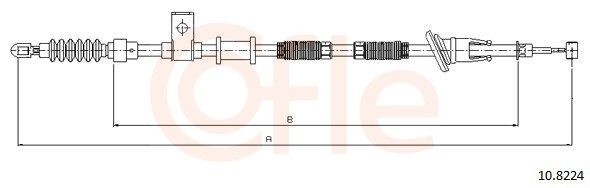 COFLE Handbromsvajer 10.8224 COFLE 10.8224 Handbromsvajer Volvo v40