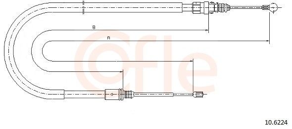 Hand brake cable COFLE 10.6224 COFLE 10.6224 PEUGEOT 407 2025 handbrake cable price
