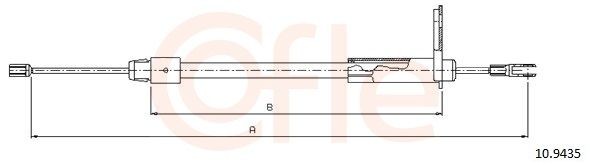 COFLE Trose, Stāvbremžu sistēma 10.9435 COFLE 10.9435 Rokas bremzes trose Mercedes CL203 cena